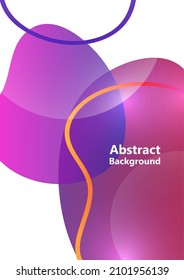 Dynamic colored shapes and lines. Gradient abstract banner with flowing shapes. Template for logo, flyer, presentation design. Vector illustration