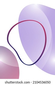 Dynamic colored shapes and lines. Gradient abstract banner with flowing shapes. Template for logo, flyer, presentation design. Vector illustration