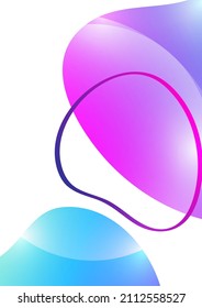 Dynamic colored shapes and lines. Gradient abstract banner with flowing shapes. Template for logo, flyer, presentation design. Vector illustration