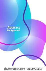 Dynamic colored shapes and lines. Gradient abstract banner with flowing shapes. Template for logo, flyer, presentation design. Vector illustration