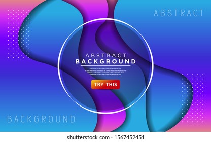 Dynamic colorful 3D overlap textured style background design. Modern abstract vector background.