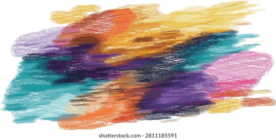 A dynamic and colorful abstract background featuring a blend of various brush strokes in a horizontal composition, creating a lively and artistic texture.