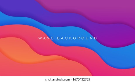 Dynamic colorful abstract background with overlap layer