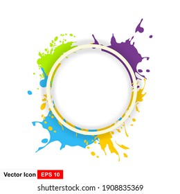 Dynamic colorful abstract frame. Vector illustration.