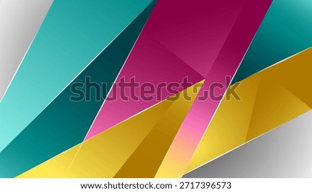 Dynamic Colorful Abstract Vector Background with Sharp Angular Geometry and Depth Effect