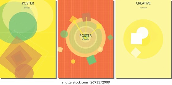 Dynamic Colorful Abstract Vector Poster and Flyer Background Layout Design for Creative Marketing Campaign Materials