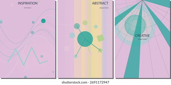 Projeto de layout de fundo colorido dinâmico do folheto e cartaz do vetor abstrato para materiais criativos da campanha de marketing