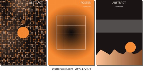 Diseño de diseño de fondo de póster y volante de Vector Abstractas colorido dinámico para materiales creativos de campaña de marketing