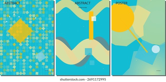 Projeto de layout de fundo colorido dinâmico do folheto e cartaz do vetor abstrato para materiais criativos da campanha de marketing