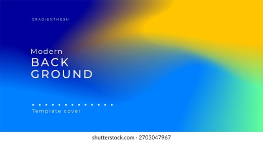 A dynamic and colorful background featuring a smooth gradient transition from deep blue to bright yellow, creating a modern and abstract visual effect.