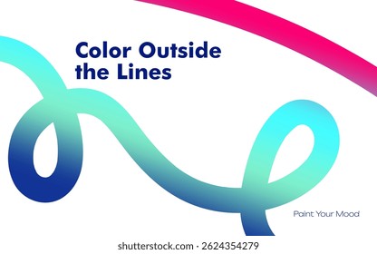 Dynamic colorful design featuring fluid lines. Ideal for banners, posters, flyers, branding, and digital projects