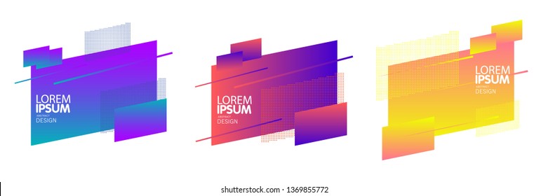 Dynamic colorful gradients. Abstract liquid shape. Fluid design. Template for the design of a logo, flyer or presentation. 
