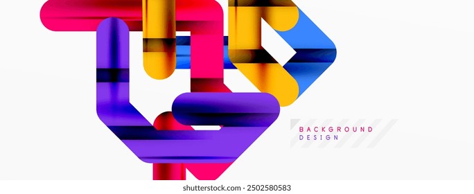 Dynamic colorful lines minimal abstract background