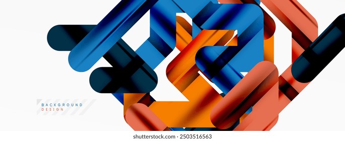 Dynamic colorful lines minimal abstract background