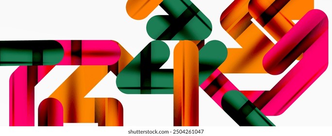 Dynamic colorful lines minimal abstract background