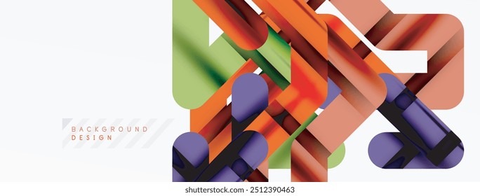 Dynamic colorful lines minimal abstract background