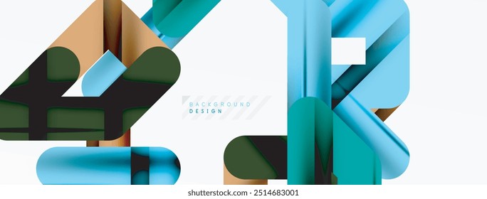 Dynamic colorful lines minimal abstract background
