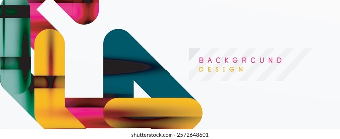 Dynamic colorful lines minimal abstract background