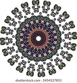 Dynamic and Colorful Mandala Design