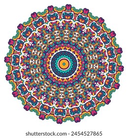 Dynamic and Colorful Mandala Design