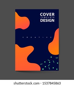 Dynamic colorful poster with fluid shapes, bright gradients, modern concept. minimal background. ideal for banner, web, header, page, cover, billboard, brochure, print.