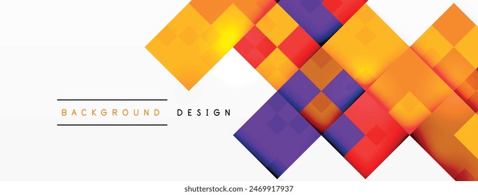 Dynamic colorful squares background. Vector Illustration For Wallpaper, Banner, Background, Card, Book Illustration, landing page