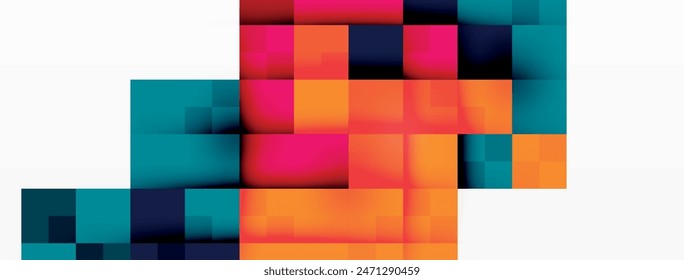 Dynamic colorful squares background. Vector Illustration For Wallpaper, Banner, Background, Card, Book Illustration, landing page