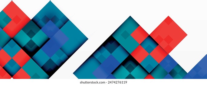 Dynamic colorful squares background. Vector Illustration For Wallpaper, Banner, Background, Card, Book Illustration, landing page