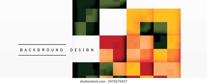 Dynamic colorful squares background. Vector Illustration For Wallpaper, Banner, Background, Card, Book Illustration, landing page