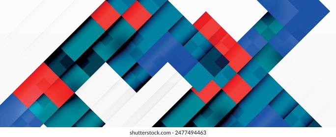 Dynamic colorful squares background. Vector Illustration For Wallpaper, Banner, Background, Card, Book Illustration, landing page