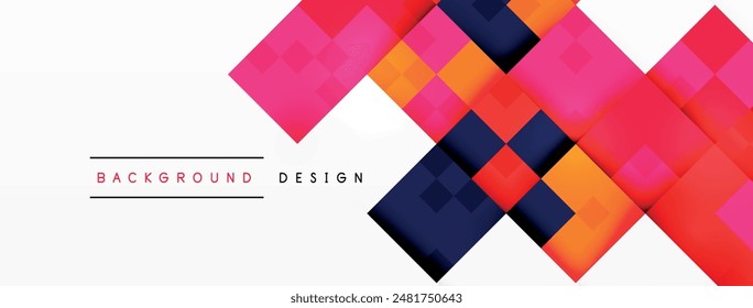 Dynamic colorful squares background. Vector Illustration For Wallpaper, Banner, Background, Card, Book Illustration, landing page