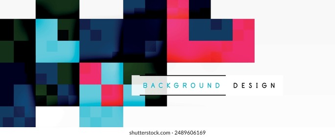 Dinámico fondo de cuadrados de colores. Ilustración vectorial Para Fondo de pantalla, Anuncio, Fondo, Tarjeta, Ilustración de libro, página de destino
