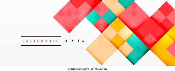 Dynamische bunte Quadrate Hintergrund. Vektorgrafik für Tapete, Banner, Hintergrund, Karte, Buchgrafik, Landing Page