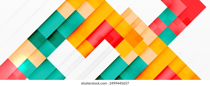 Dynamic colorful squares background. Vector Illustration For Wallpaper, Banner, Background, Card, Book Illustration, landing page