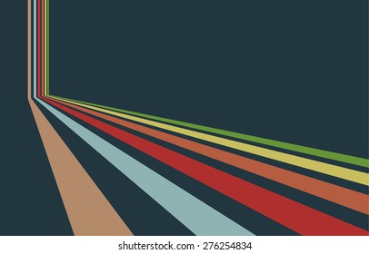 Dynamic colorful stripes. Abstract vintage background 