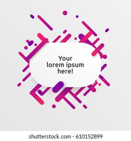 Dynamic and colorful template for advertising, vector illustration