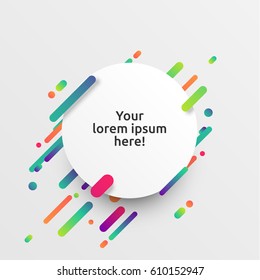 Dynamic and colorful template for advertising, vector illustration