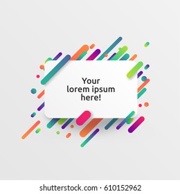 Dynamic and colorful template for advertising, vector illustration