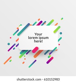Dynamic and colorful template for advertising, vector illustration