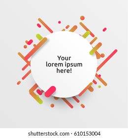 Dynamic and colorful template for advertising, vector illustration