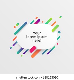 Dynamic and colorful template for advertising, vector illustration