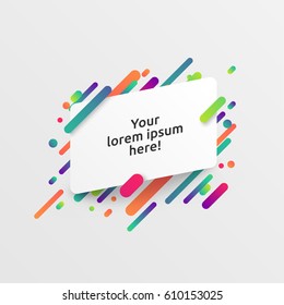 Dynamic and colorful template for advertising, vector illustration