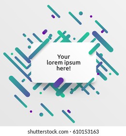 Dynamic and colorful template for advertising, vector illustration