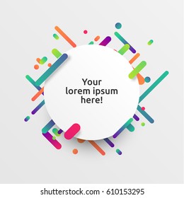 Dynamic and colorful template for advertising, vector illustration