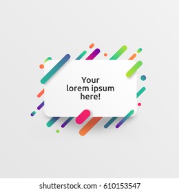 Dynamic and colorful template for advertising, vector illustration