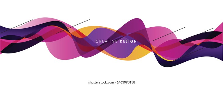 Dynamic colorful vibrant wave abstract colorful background For banner social media, landing page, minimal poster. flyer, ideal for banner, web, header, cover, billboard, brochure