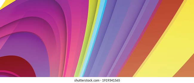 Dynamic colorful vibrant wave colorful background. Minimal abstract curved wave shape on calm gradient colors background for Brochure, Poster, leaflet, Annual report, Book cover