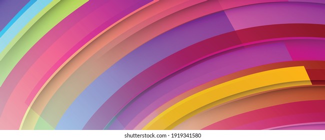 Fondo dinámico colorido de la ola vibrante. Forma de onda curvada abstracta mínima sobre fondo de colores de gradiente calmado para Brochure, Afiche, folleto, informe anual, portada del libro