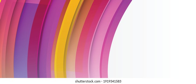 Fondo dinámico colorido de la ola vibrante. Forma de onda curvada abstracta mínima sobre fondo de colores de gradiente calmado para Brochure, Afiche, folleto, informe anual, portada del libro