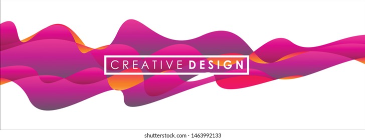 Dynamic colorful vibrant wave colorful banner background vector
